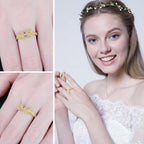 JewelryPalace  Size 8 14k Yellow Gold Plated 925 Sterling Silver Rings for