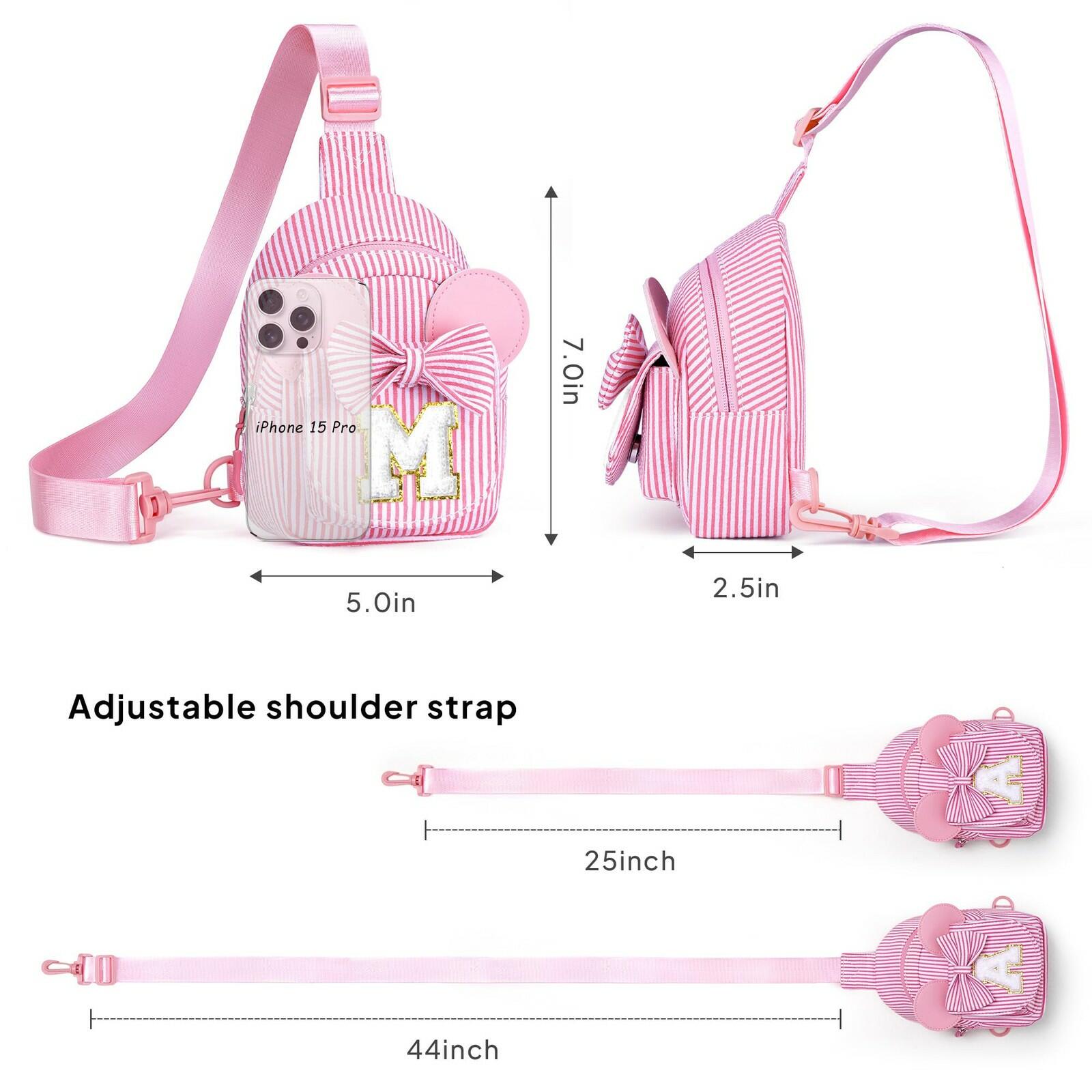 QLOVEA Little Girls Sling Bag, Small Belt Bags for Girl, Easter Gifts for Kids