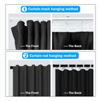 MaKefeile Room Divider Curtains Total Blackout Privacy Curtain Panel Room