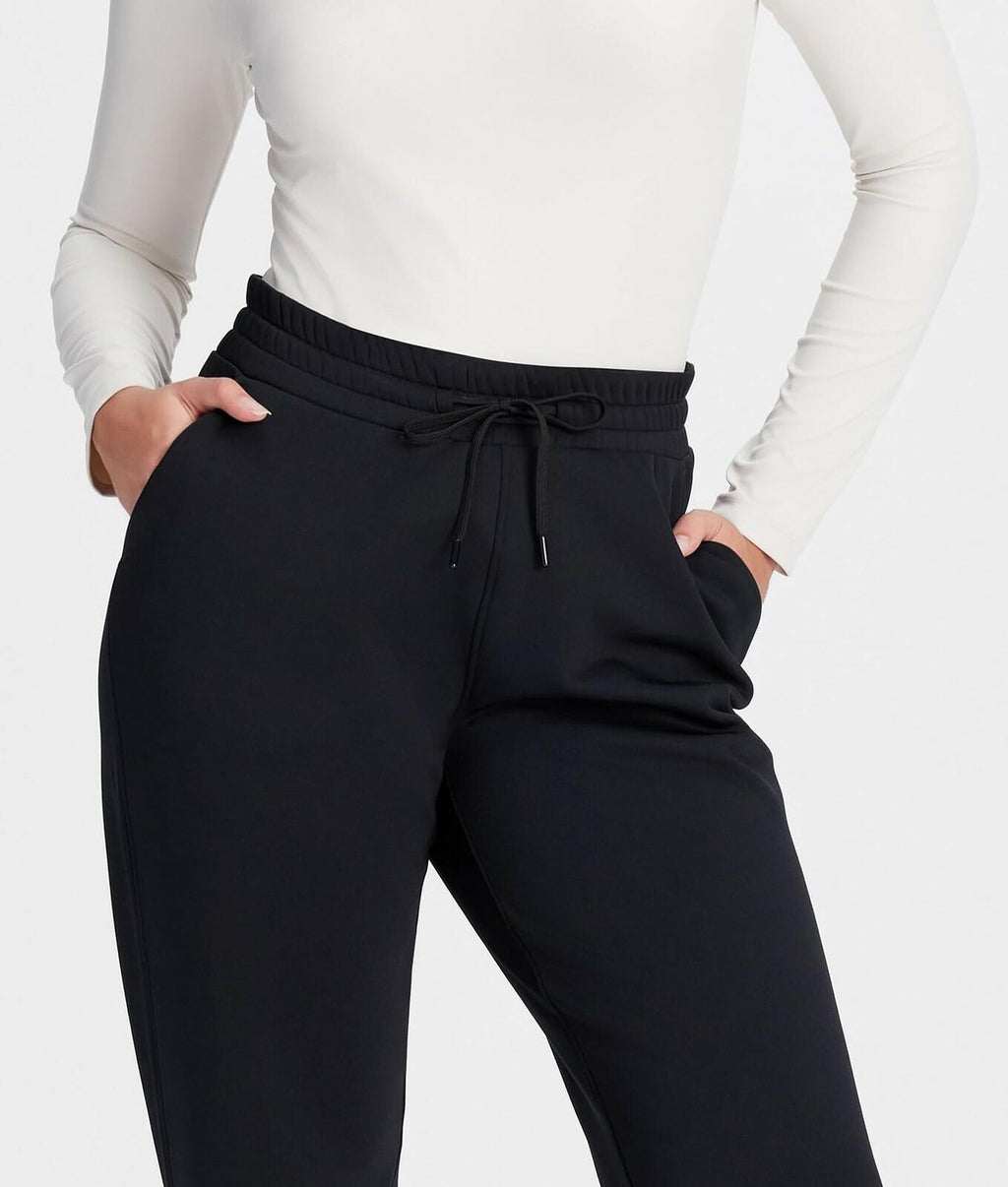 Yogipace Petite Women's CozyWarmth Thick Thermal Fleece Sweatpants, Relaxed