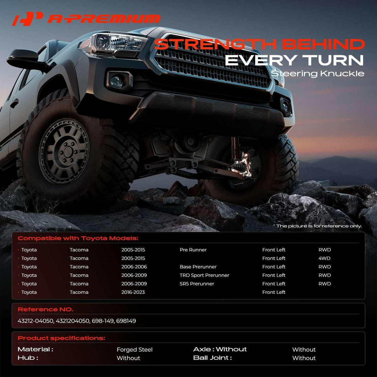 A-Premium Front Left Suspension Steering Knuckle