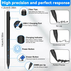 USI 2.0 Stylus for Amazon Fire Max 11 and Chromebook - Lenovo/Acer/ASUS/HP,
