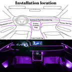 DEHERANE Interior Car LED Strip Lights, RGB 6 in 1 Ambient Lighting Kits with