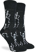 Good Luck Sock Shoe Size 5-9 Women's Dancing Halloween Skeleton Socks, Adult