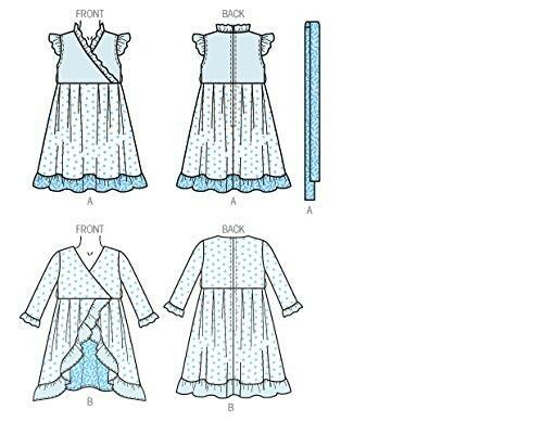 KWIK-SEW PATTERNS K0199 Girls' Dresses & Sash, in One Envelope (XXS - L)