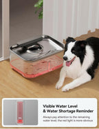 FEELNEEDY 3 Gal Stainless Steel Dog Water Fountain for Large Dog, Pet Water