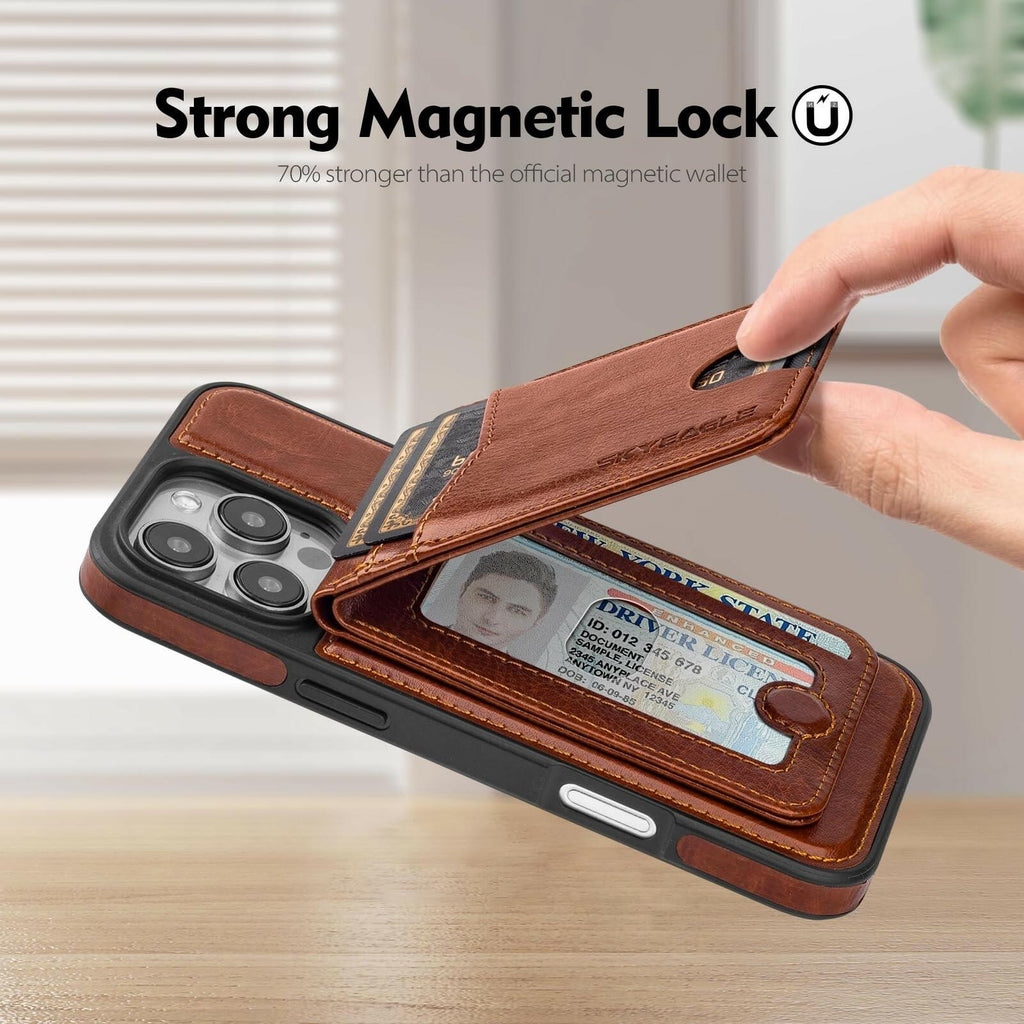 SkyEagle Compatible with Magsafe 2 in 1 Detachable iPhone 16 Pro Wallet Case