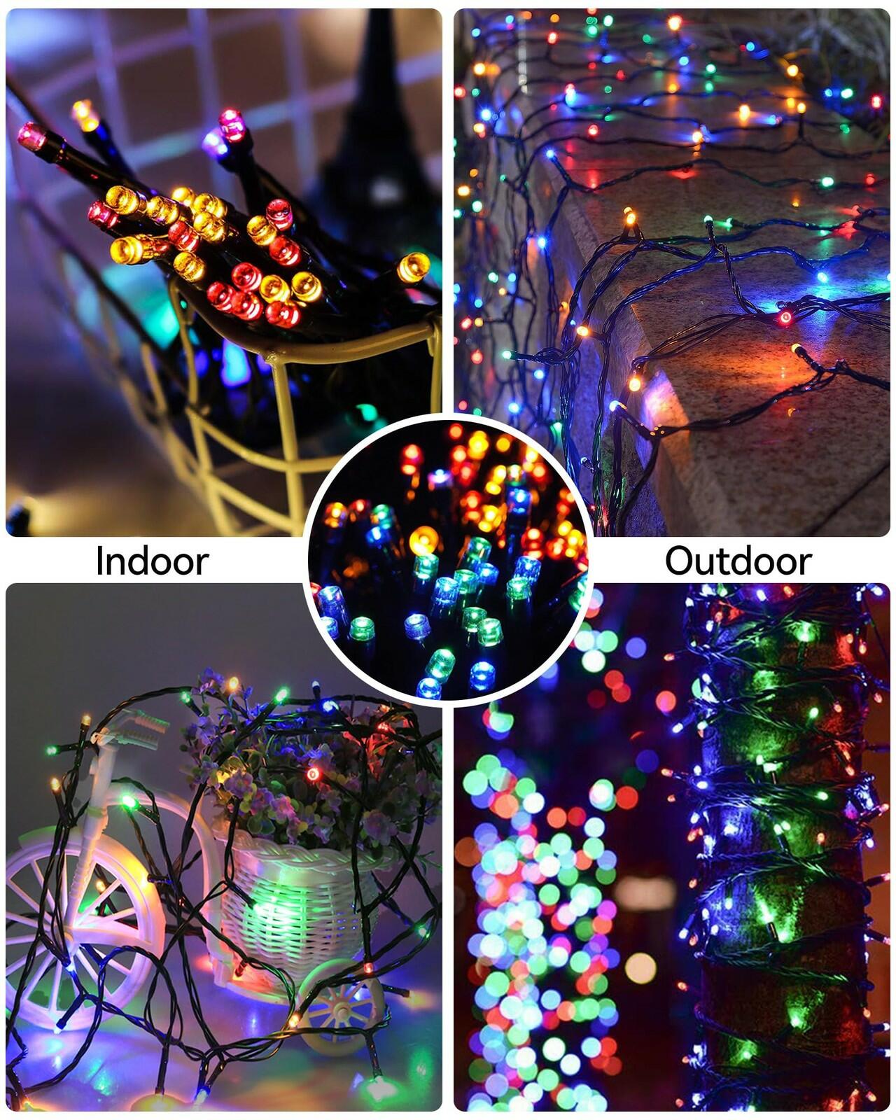 Blingstar Christmas String Lights - 98.4 Ft+9.8 Ft 300 LED Extendable Plug-in 8