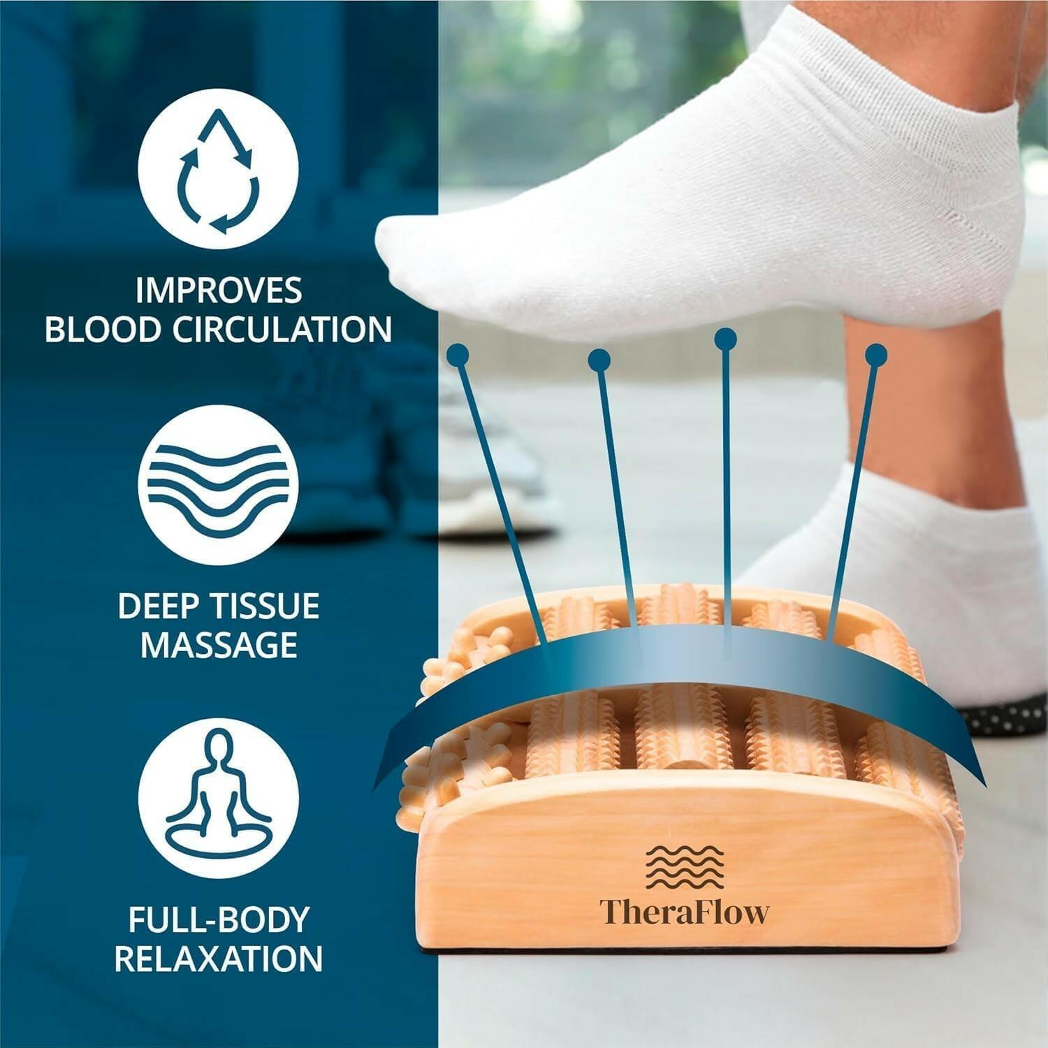 TheraFlow Foot Massager for Neuropathy & Plantar Fasciitis Relief - Mom Gifts
