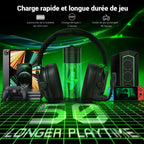 Krysenix 2.4 GHz Wireless Gaming Headset for PC, PS5, PS4, Switch, Mac,