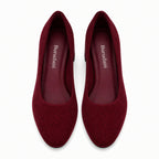 Burudani Women Burgundy Block Heel Pumps Knit Comfort Round Toe Size 11