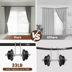 1" Curtain Rod 30-144 Inch Adjustable Heavy Duty Iron Window Rod Matte Black