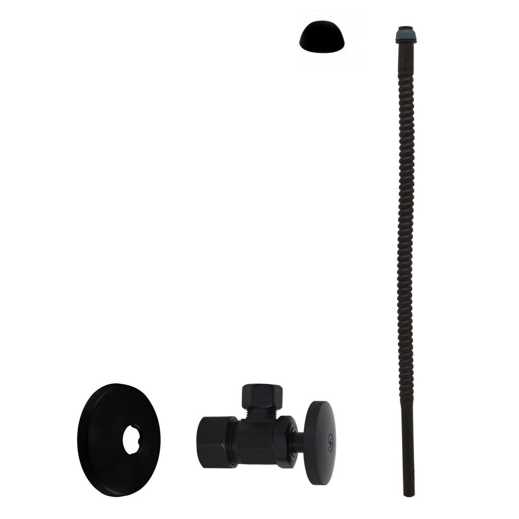 Westbrass D105K15-62 5/8" x 3/8" OD x 15" Corrugated Riser Supply Line Kit with