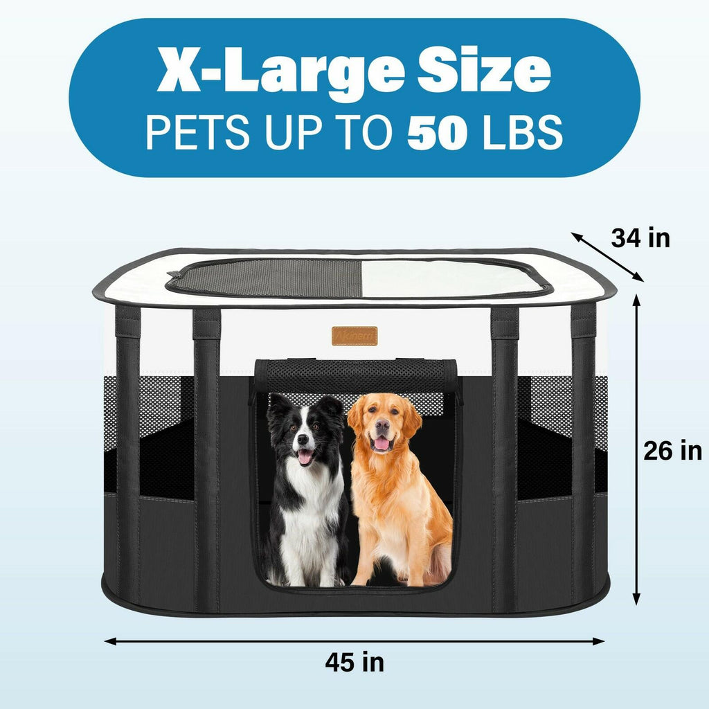 Dog Playpen - Foldable Cat Play Pens for Pubby, Kitten, Rabbit, Portable Pet