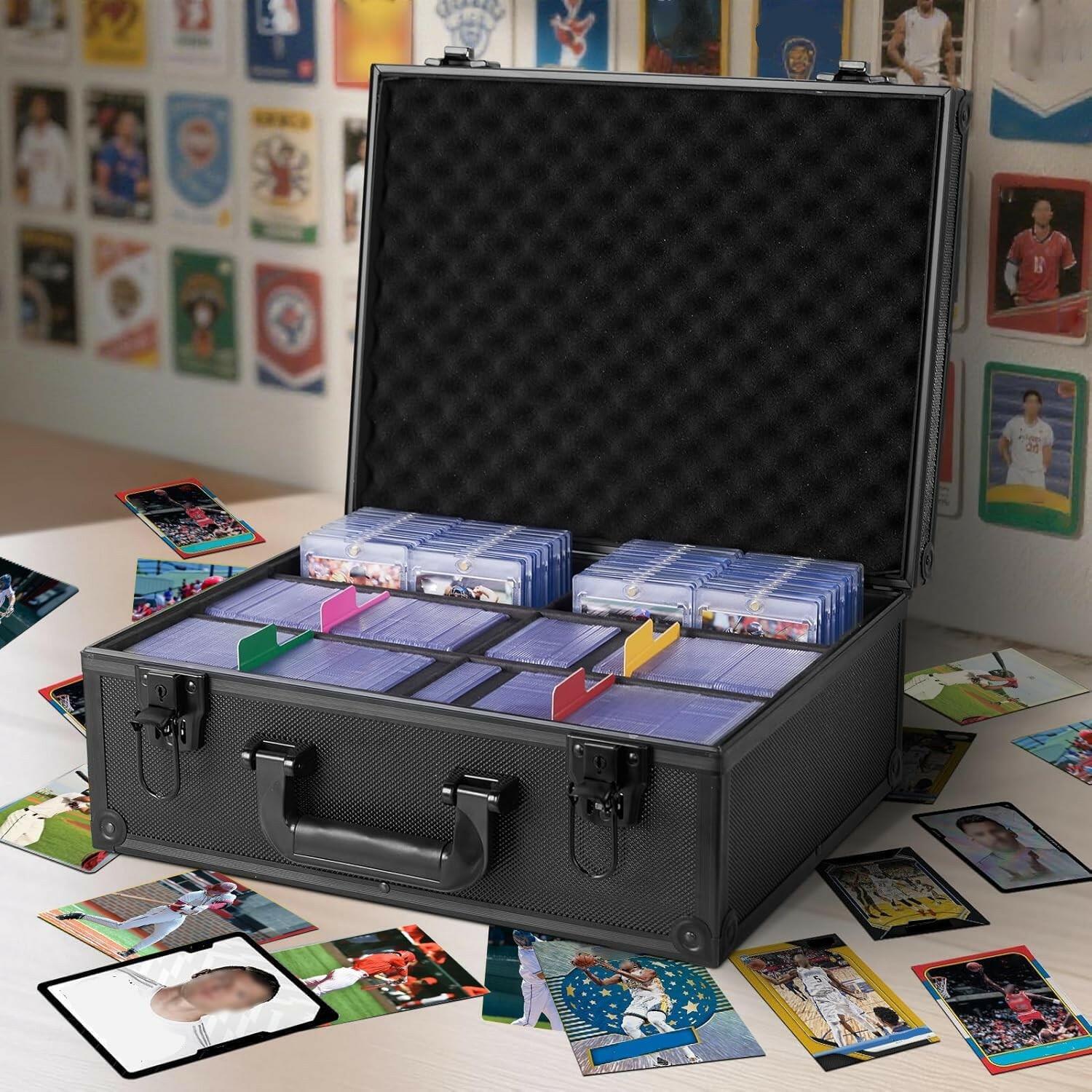 OEODAJ Top Loader Storage Box, Trading Card Case for 3x4 Sports Cards