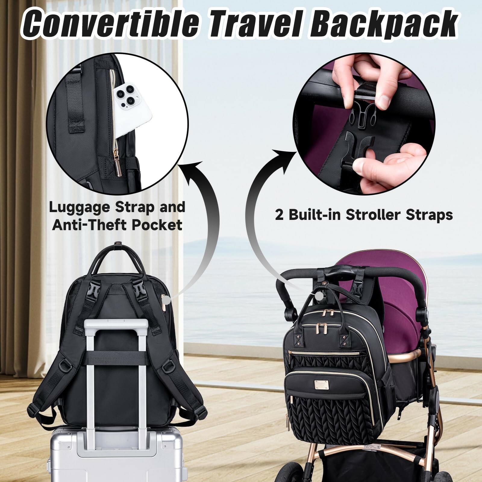 Tealari Diaper Bag Backpack,Stylish Baby Diaper Bag, Waterproof Travel Diaper