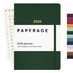 PAPERAGE 2026 Weekly & Monthly Planner, 12 Months (January 2026 - December