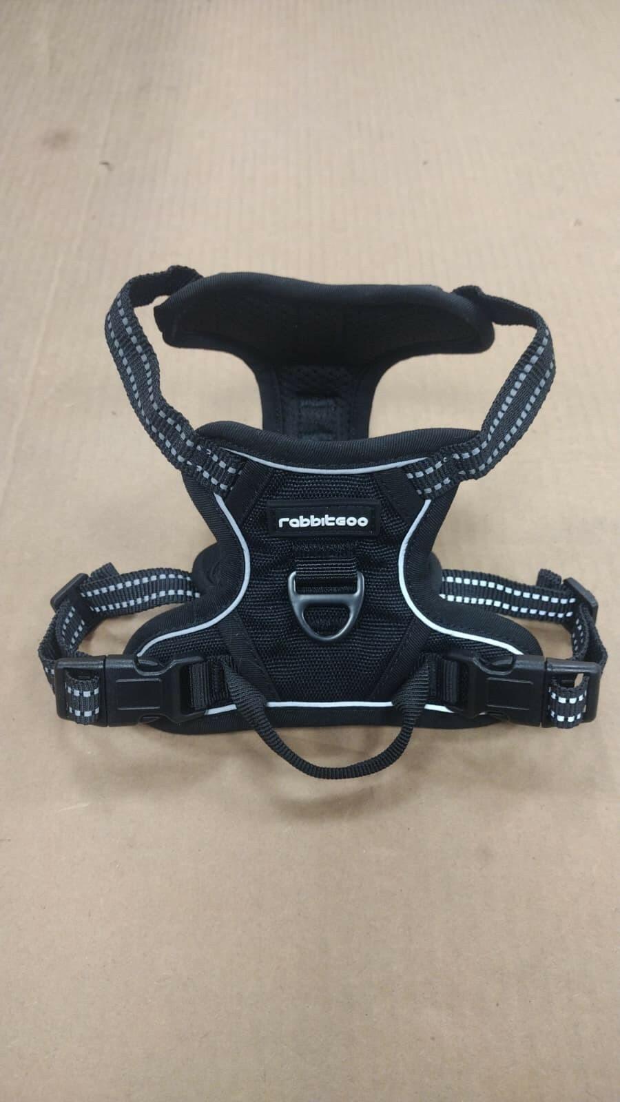 Size XS rabbitgoo Dog Harness No Pull Small Dogs 2 Leash Clips Black