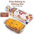 Razab LARGE 7.6 Cups/1800 ML/1.9 Qt Glass Loaf Pan with Lids - Meatloaf Pan BPA