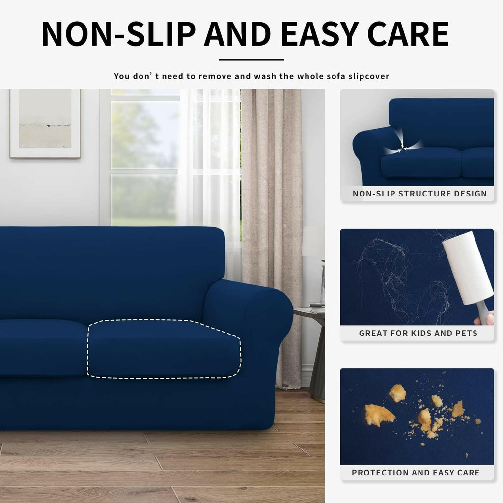 Easy-Going 100% Dual Waterproof 4 Pieces Stretch Soft Couch Cover for Dogs, Sofa