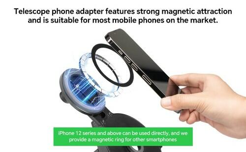 FANAUE Telescope Phone Adapter, Spotting Scope Smartphone Phone Mount for