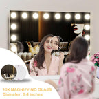 Gvnkvn Vanity Mirror with Lights 24x18 Inch, Lighted Makeup Mirror with 15