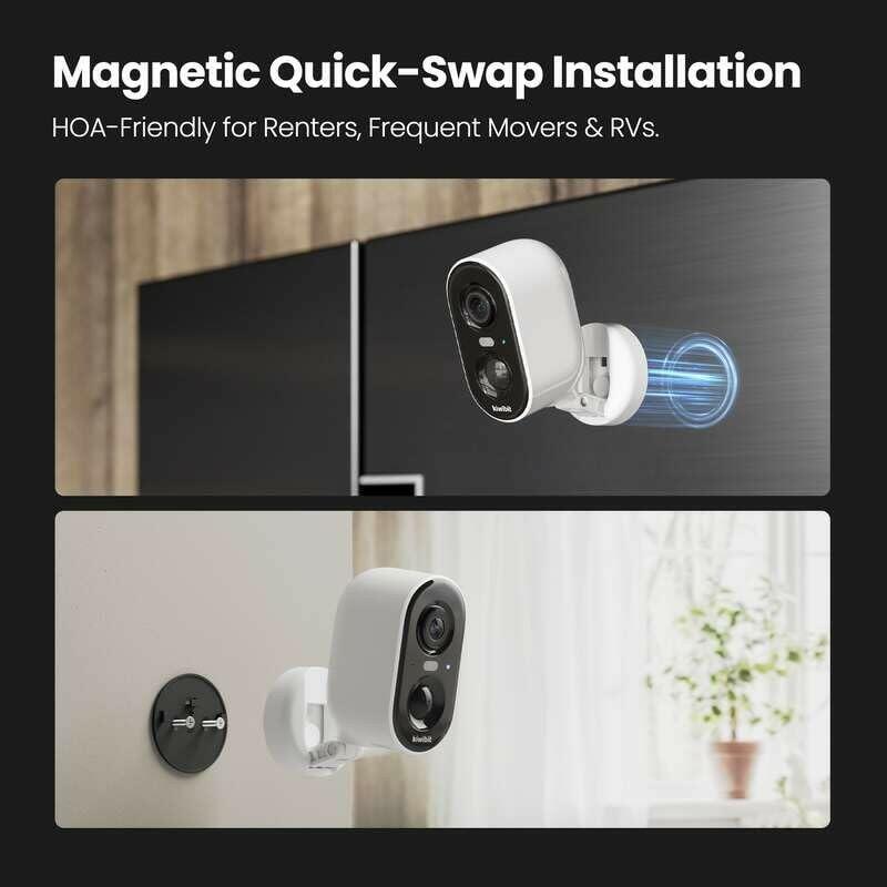 Kiwibit Security Cameras Wireless Outdoor, 2K Outside Camera for Home Security,