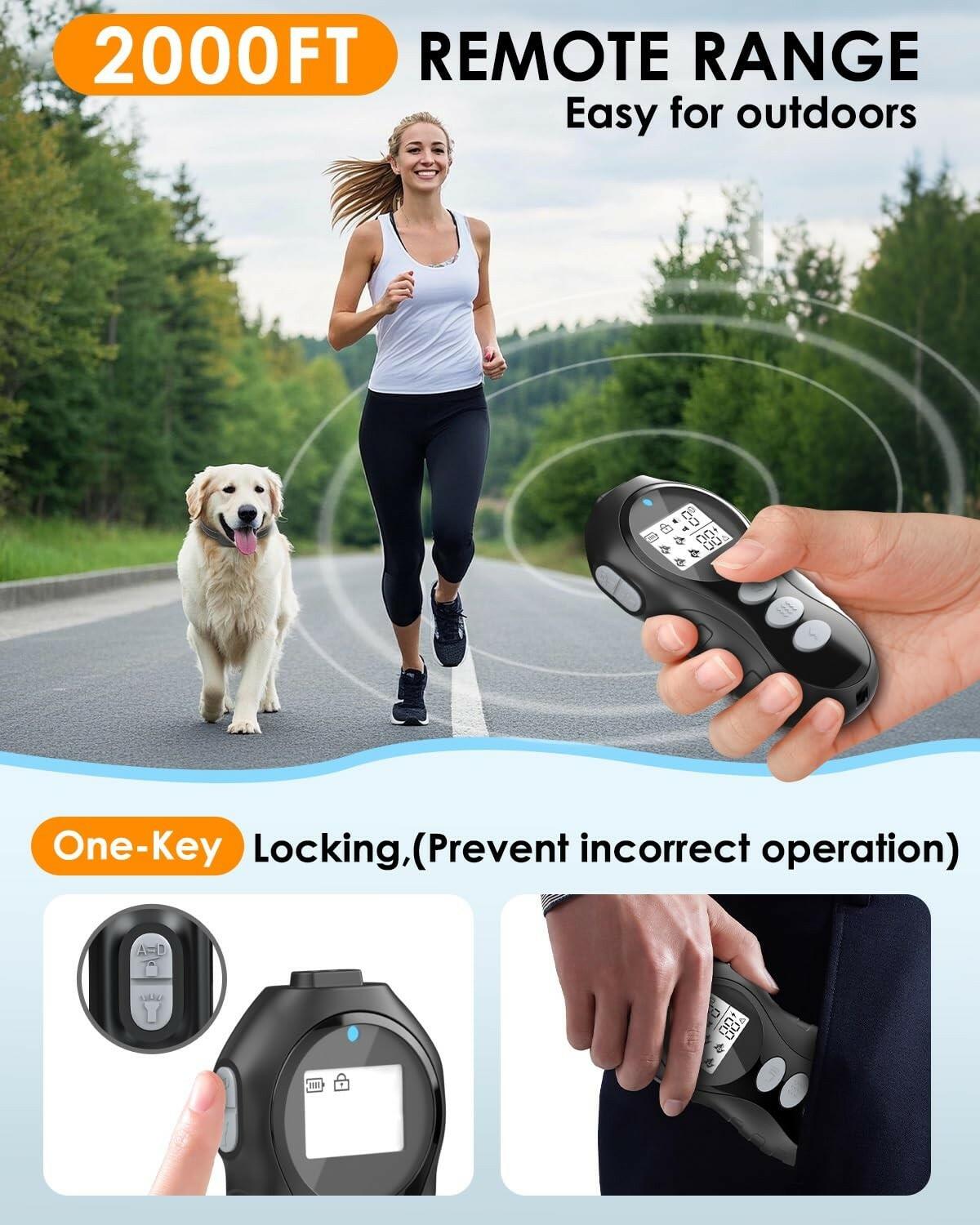 Dog Shock Collar with Remote Control - Shock Collar for Dogs IPX7 Waterproof Dog