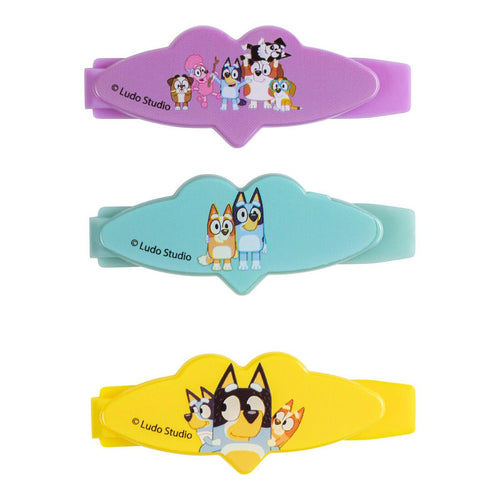 Luv Her Bluey Girls 20 Piece Accessory Set with 3 Barrettes, 4 Snap Hair Clips,