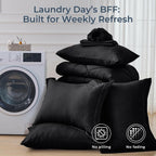 HEVUMYI Black Queen Comforter Set - 7-Piece All Season Bed in a Bag Queen, Ultra