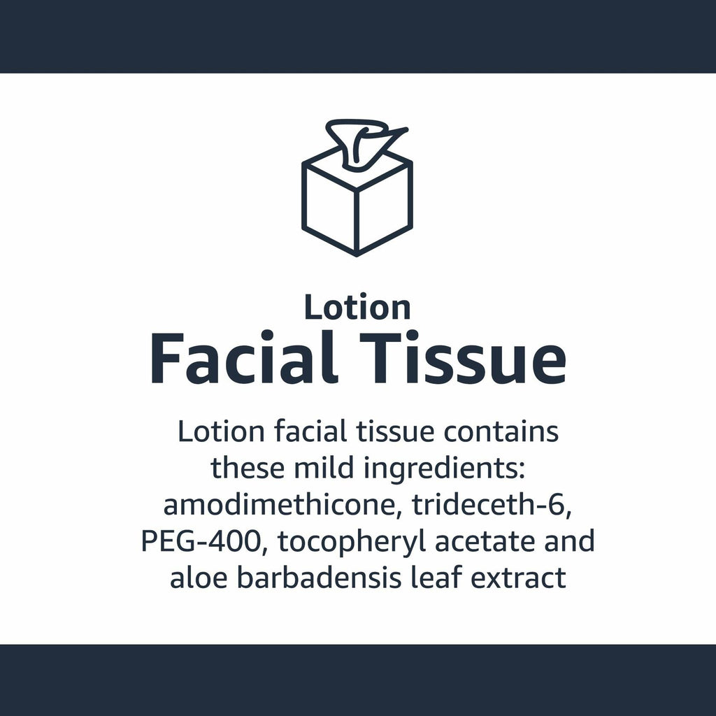15 Packs of 75 Amazon Basics Facial Tissue with Lotion, 2-Ply, 1350 Count,
