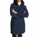 DKNY Women's Women’s Long Lightweight Hooded Puffer Jacket XL Insulated Casual