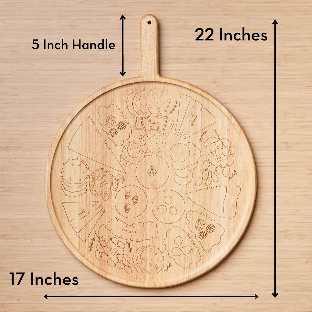 Sophistiplate Charcuterie Board with Placement Guide 22 x 17  Best Gift for