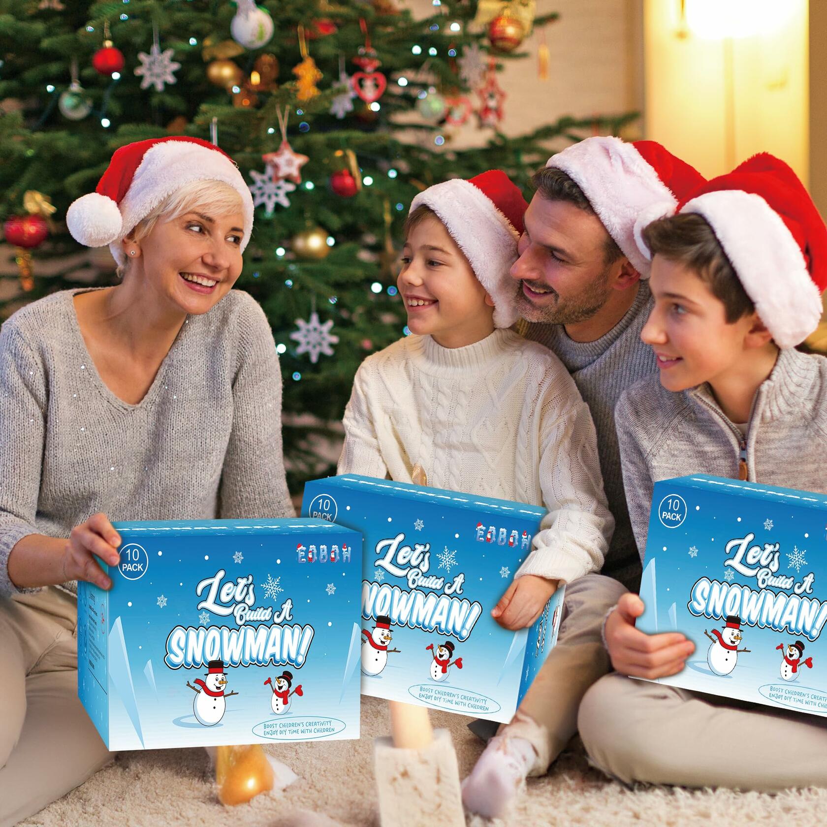 30 Pack Snowman Kit - Build a Snowman Kit DIY Christmas Craft Gifts - Creative