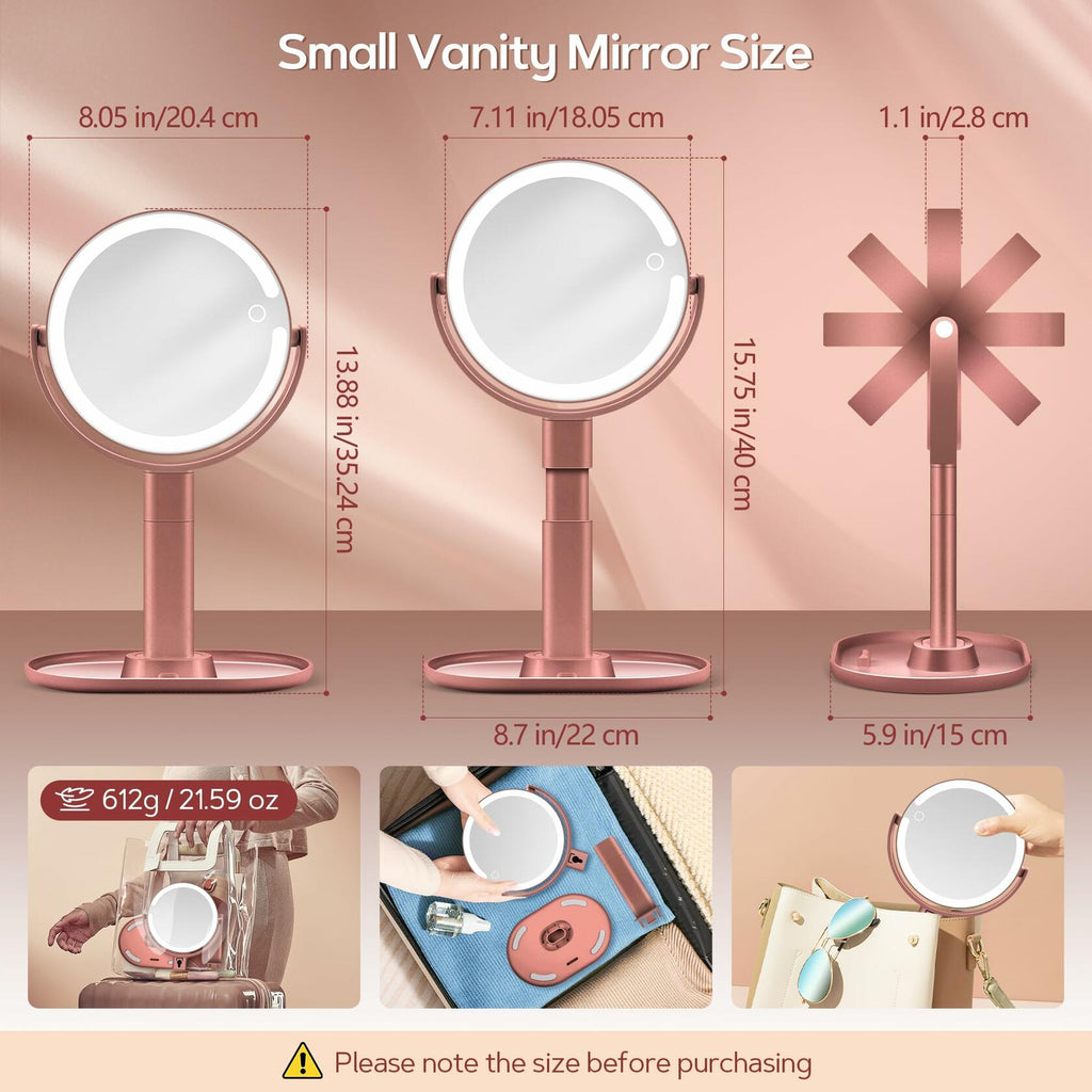 B Beauty Planet Makeup Mirror with Lights, Lighted Magnifying Mirror 30X with 3