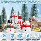30 Pack Snowman Kit - Build a Snowman Kit DIY Christmas Craft Gifts - Creative