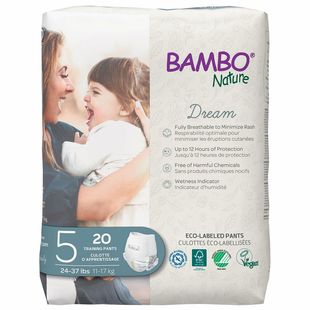40 Count Bambo Nature Premium Training Pants (SIZES 4 TO 6 AVAILABLE), Size 5