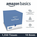 18 Packs of 75 Amazon Basics Facial Tissue with Lotion, 2-Ply, 1350 Count,