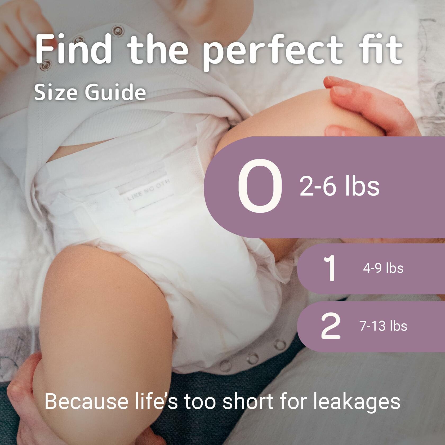 96 Count Bambo Nature Hypoallergenic Dream Baby Diapers,  Size 0, Premium