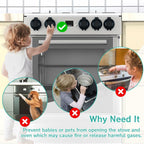 Stove Knob Covers for Child Safety AOSITE Upgraded Gas Knob Covers for Kids