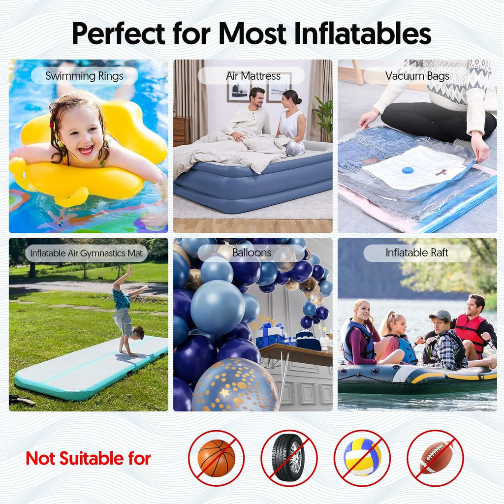 Elefor Massage Gun Deep Tissue,PercussioAir Mattress Pump for Balloons Pool