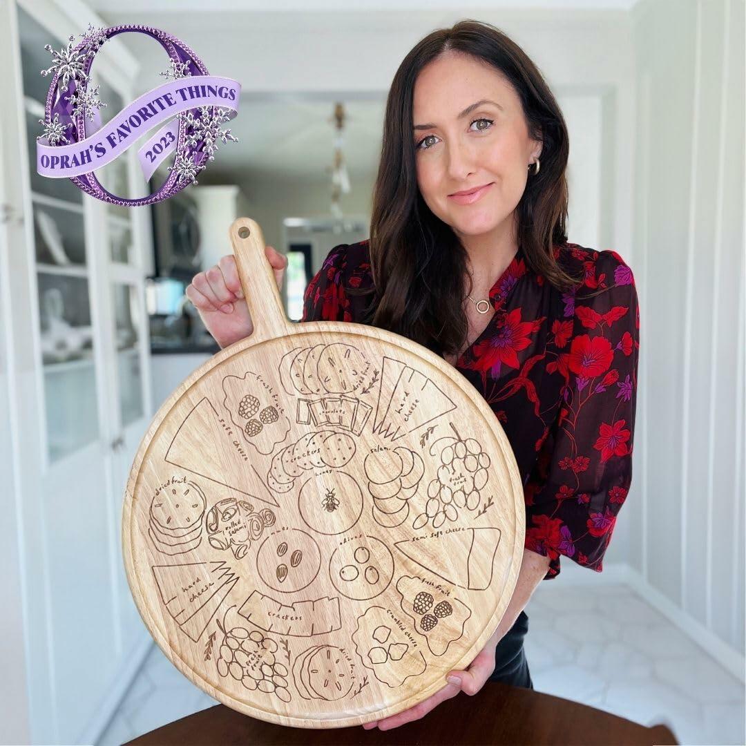 Sophistiplate Charcuterie Board with Placement Guide 22 x 17  Best Gift for