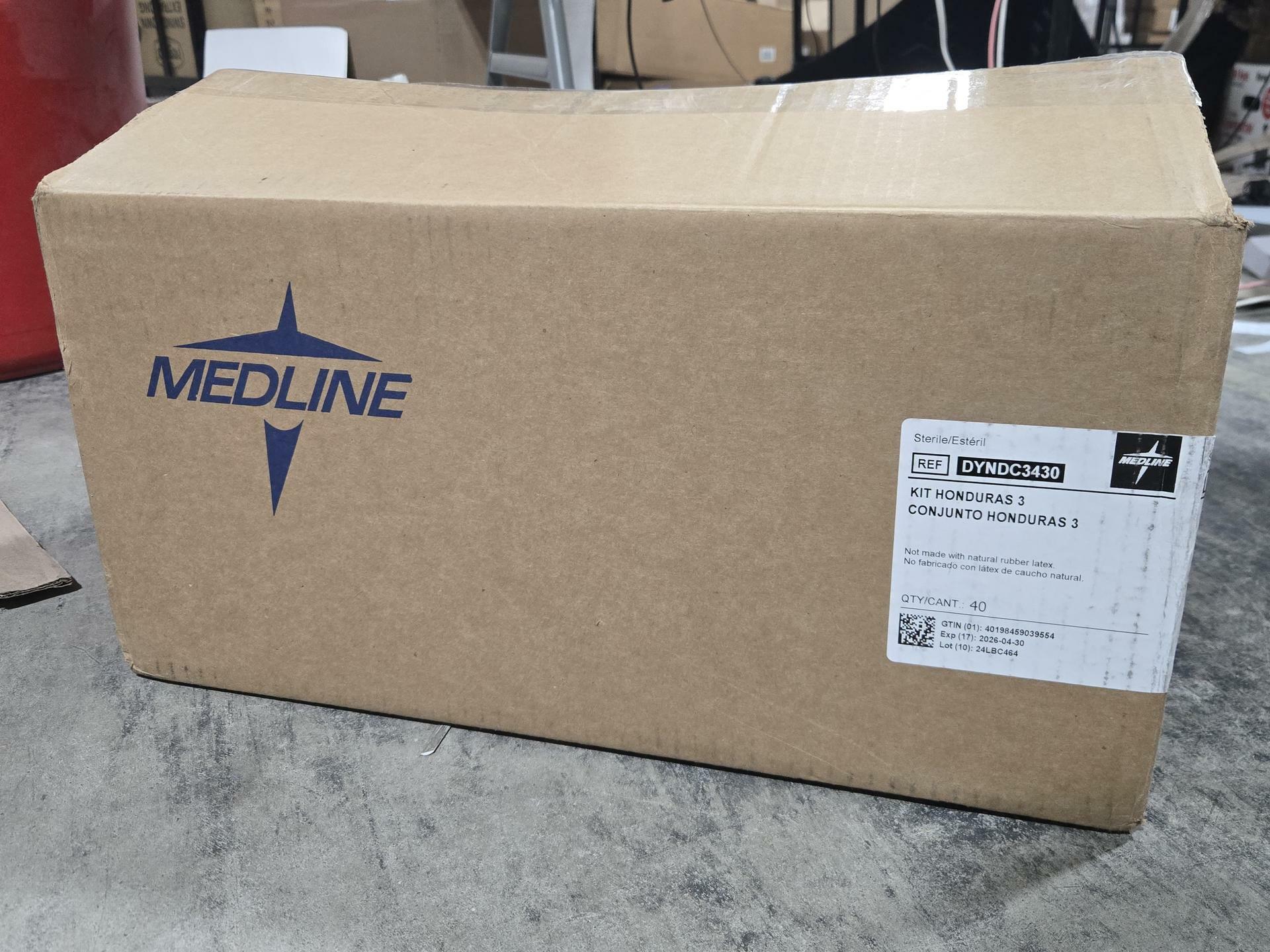 40 Ct Medline Sterile Kit Honduras 3 (CSR Wrap, Dressing, Antiseptic Applicator,