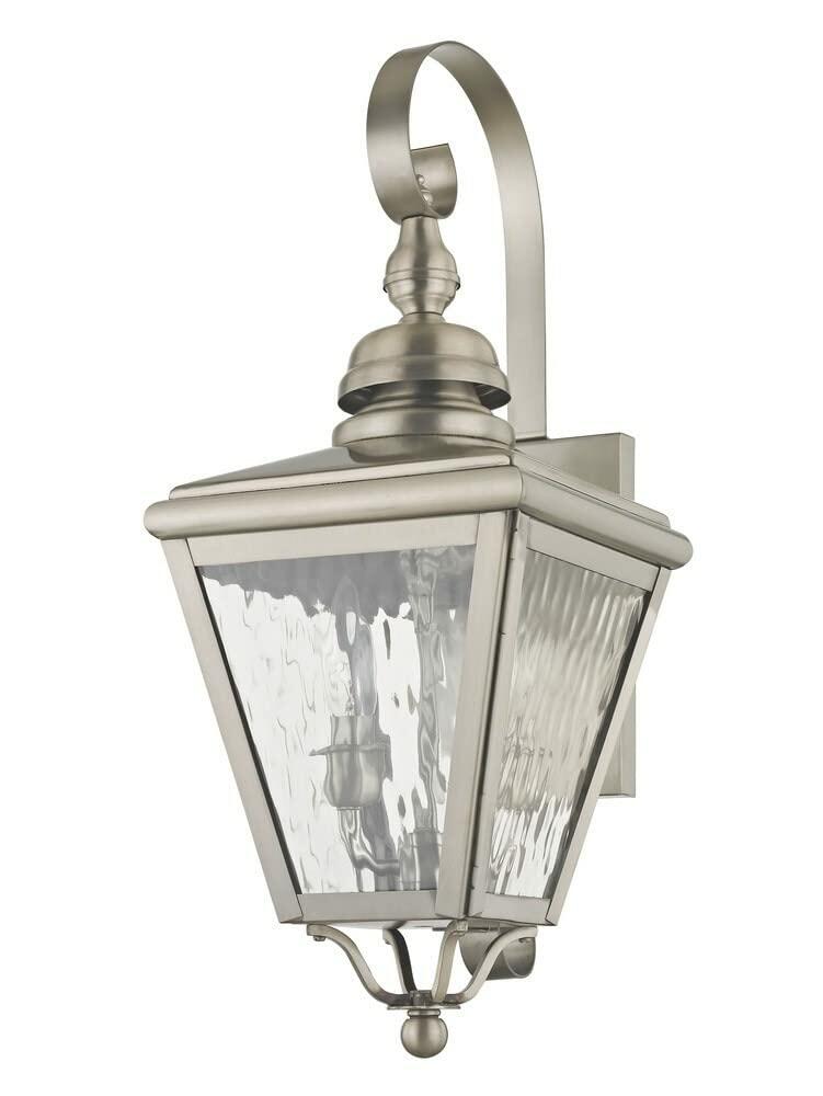 Livex Lighting 2031-01 Transitional Two Light Outdoor Wall Lantern from