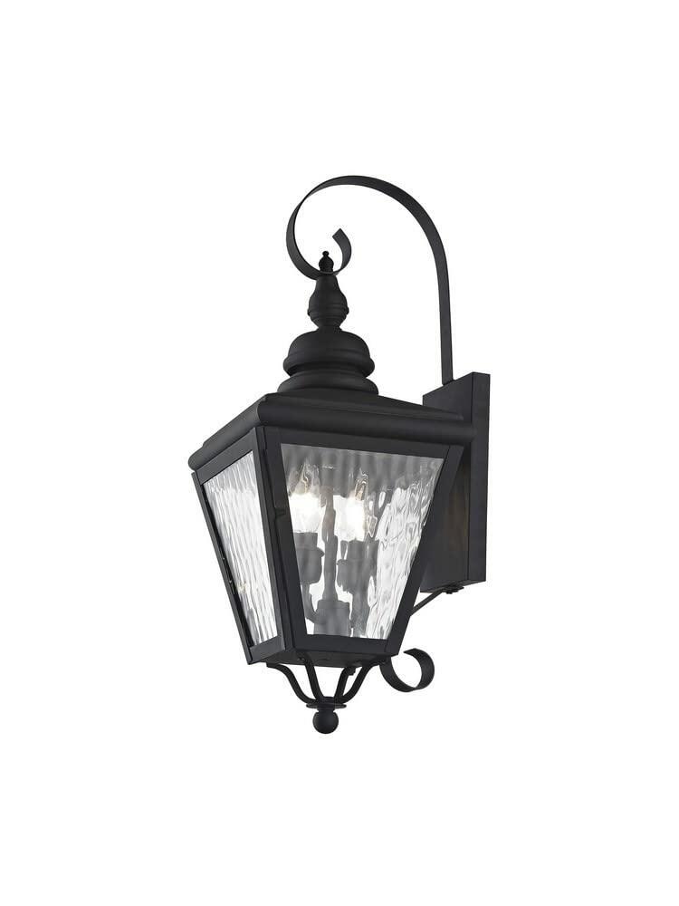 Livex Lighting 2031-01 Transitional Two Light Outdoor Wall Lantern from