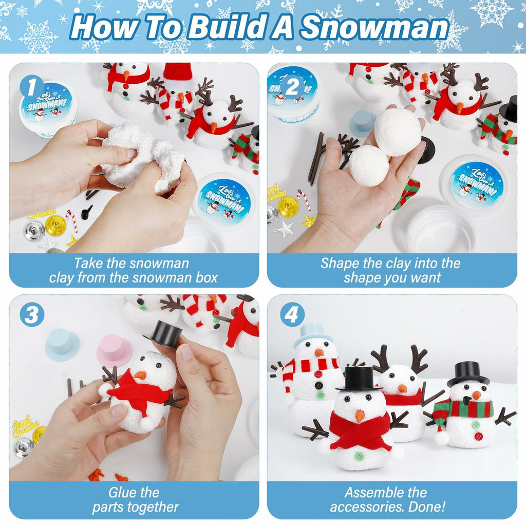 30 Pack Snowman Kit - Build a Snowman Kit DIY Christmas Craft Gifts - Creative