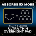 13 Count Always ZZZ Overnight Disposable Period Underwear for Women, Large, 360°