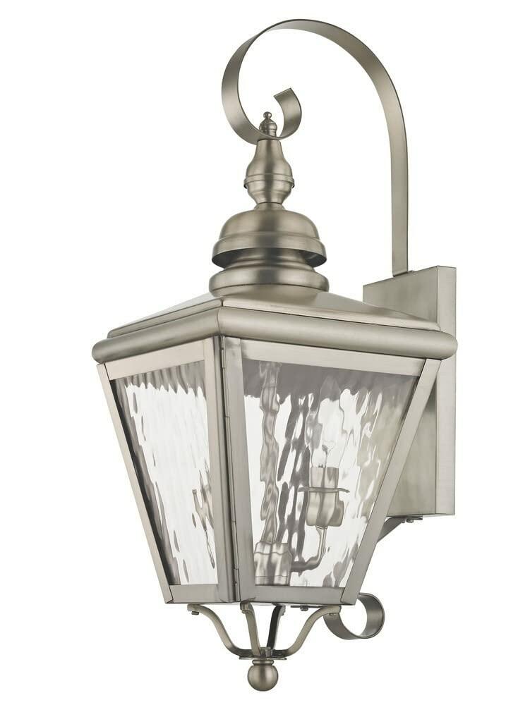 Livex Lighting 2031-01 Transitional Two Light Outdoor Wall Lantern from