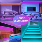 KSIPZE 96ft Led Strip Lights RGB Music Sync Color Changing Bluetooth Led Lights
