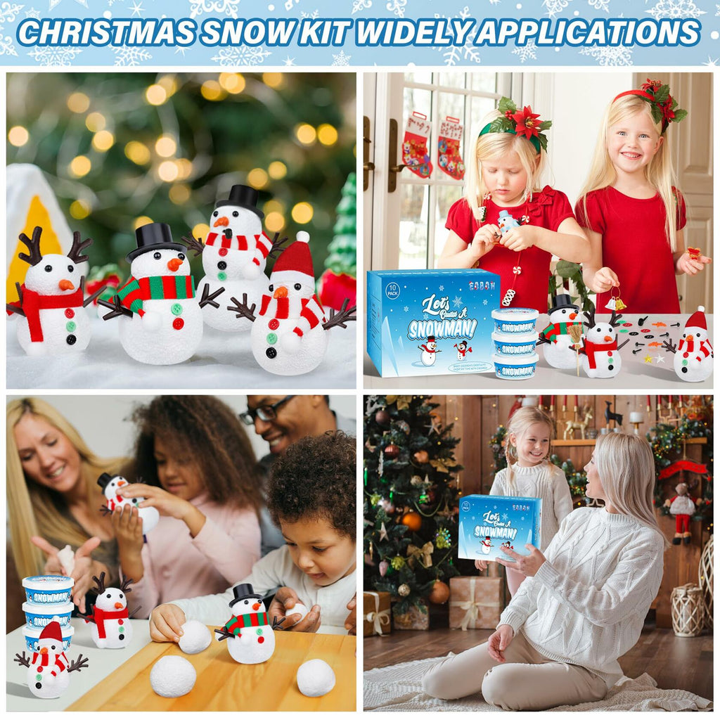 30 Pack Snowman Kit - Build a Snowman Kit DIY Christmas Craft Gifts - Creative